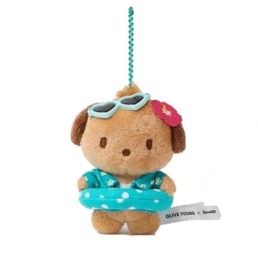 Olive Young x Sanrio 晒黑版公仔钥匙扣 - Pochacco