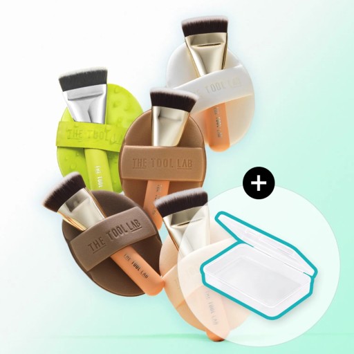 超贴合粉扑+粉底刷套装